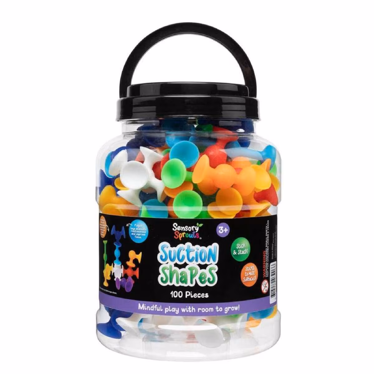 Sensory Sprouts: Suction Shapes Set of 100