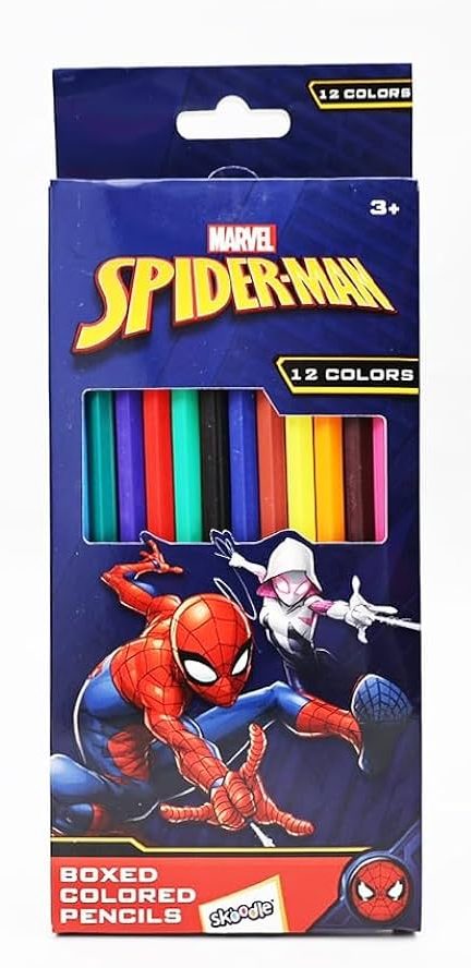 Skoodle: Marvel Spider-Man Boxed Colored Pencils 12 Colors