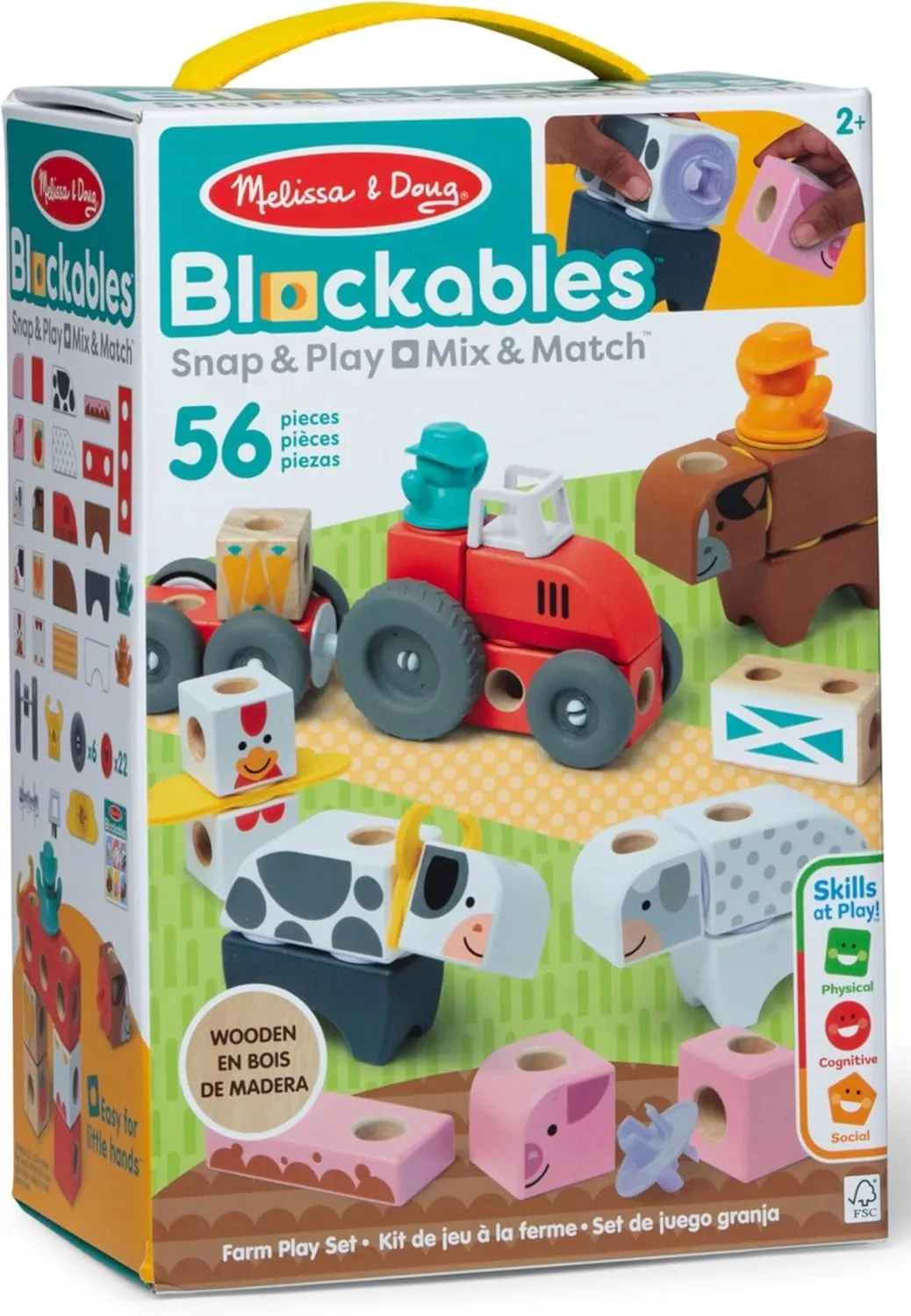 Melissa & Doug: Blockables Farm Play Set 56 pcs